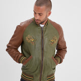 Hanks - Bomber cuir style japonnais