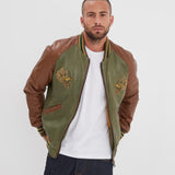 Hanks - Bomber cuir style japonnais