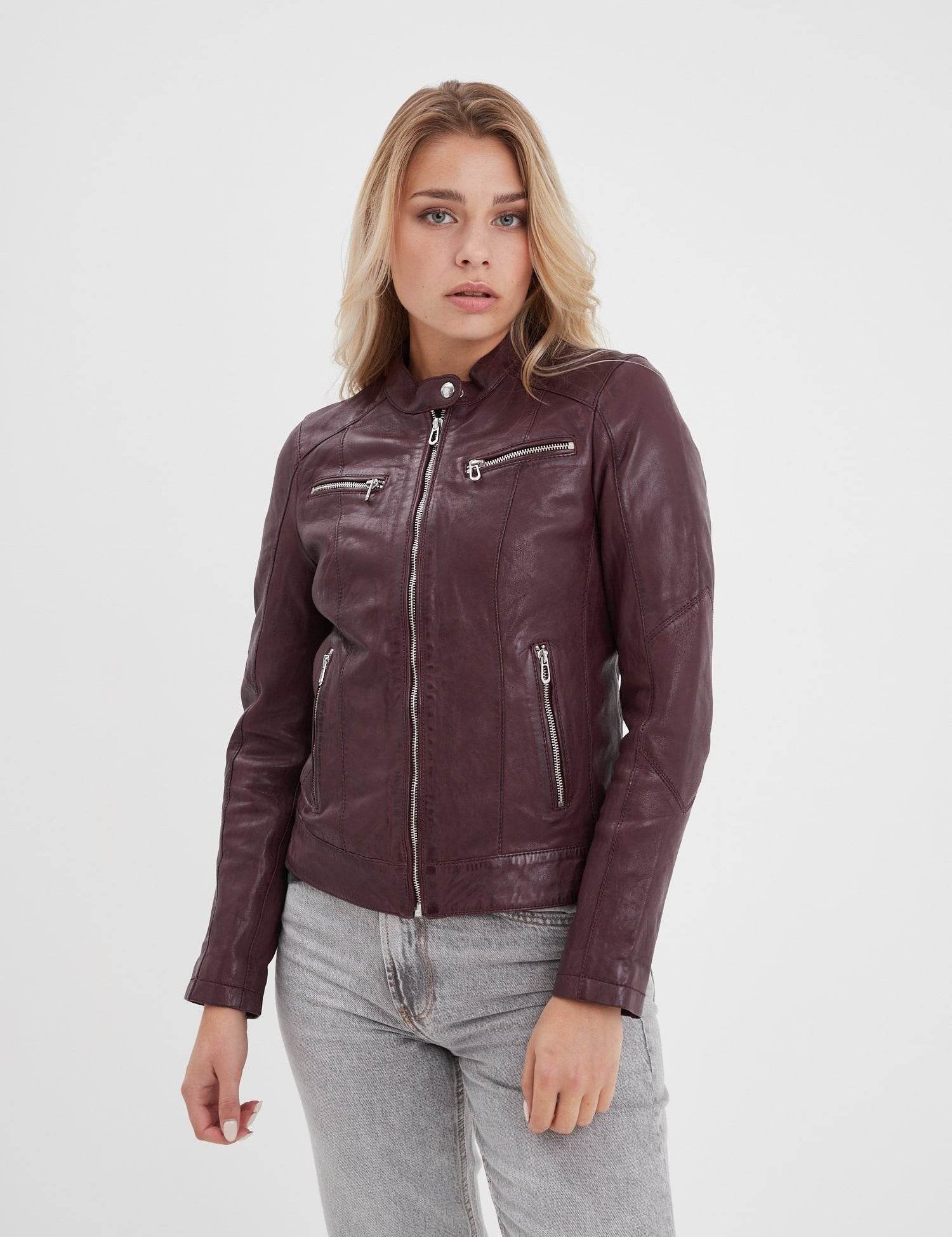 Jolya - Blouson cuir femme