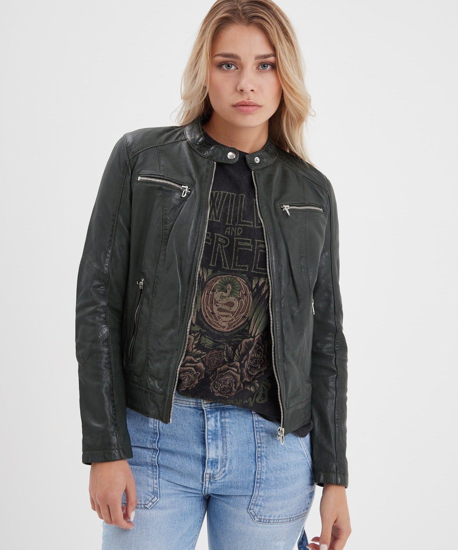 Jolya - Blouson cuir femme