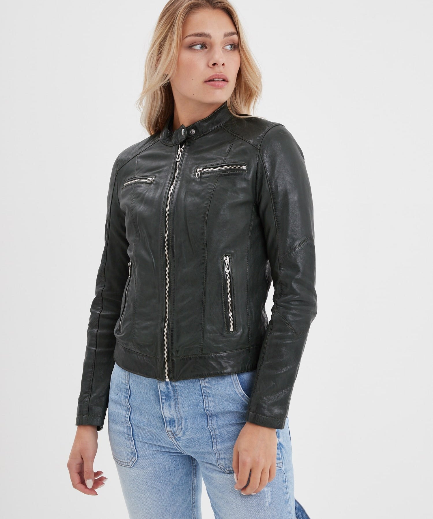 Jolya - Blouson cuir femme