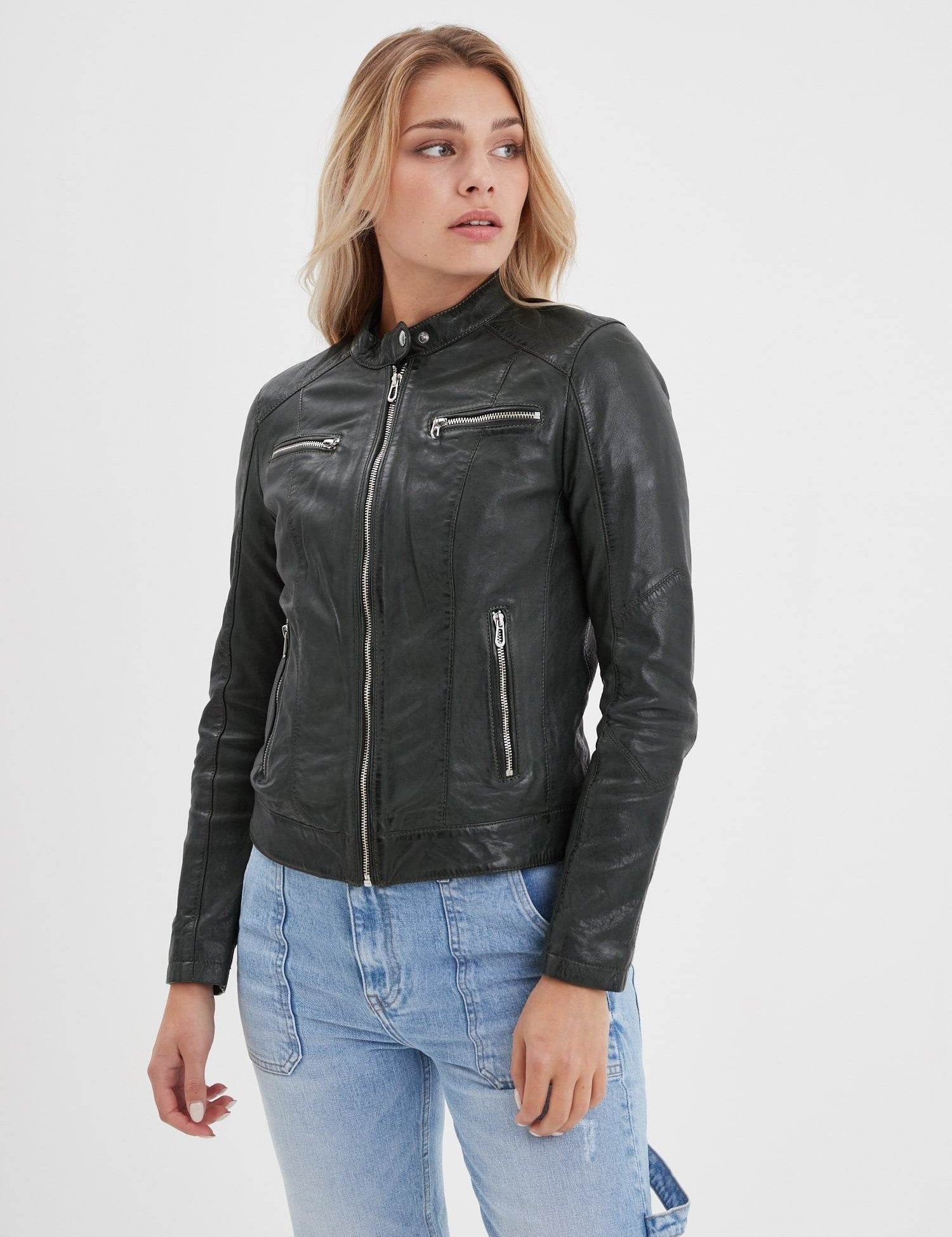 Jolya - Blouson cuir femme