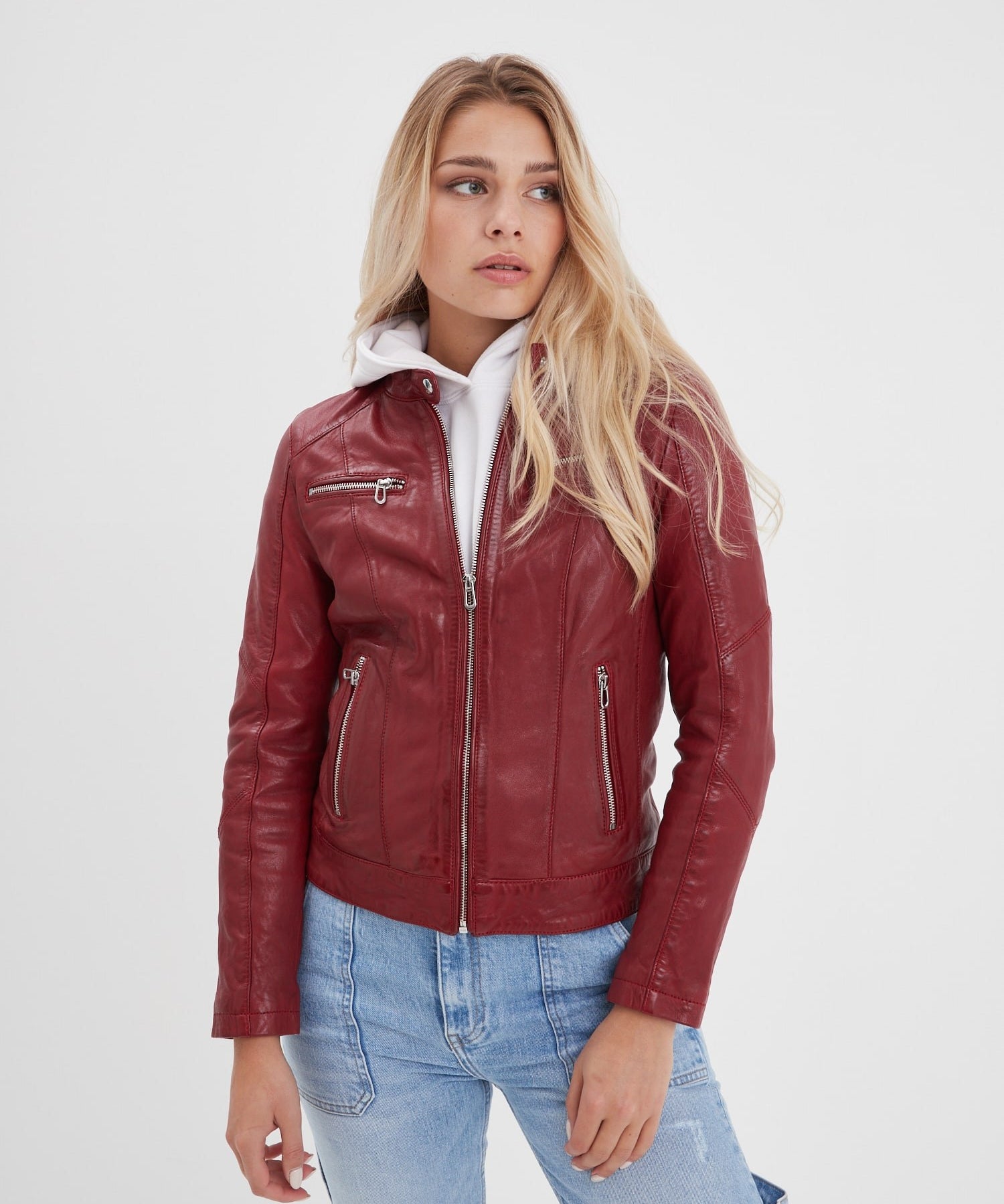 Jolya - Blouson cuir femme