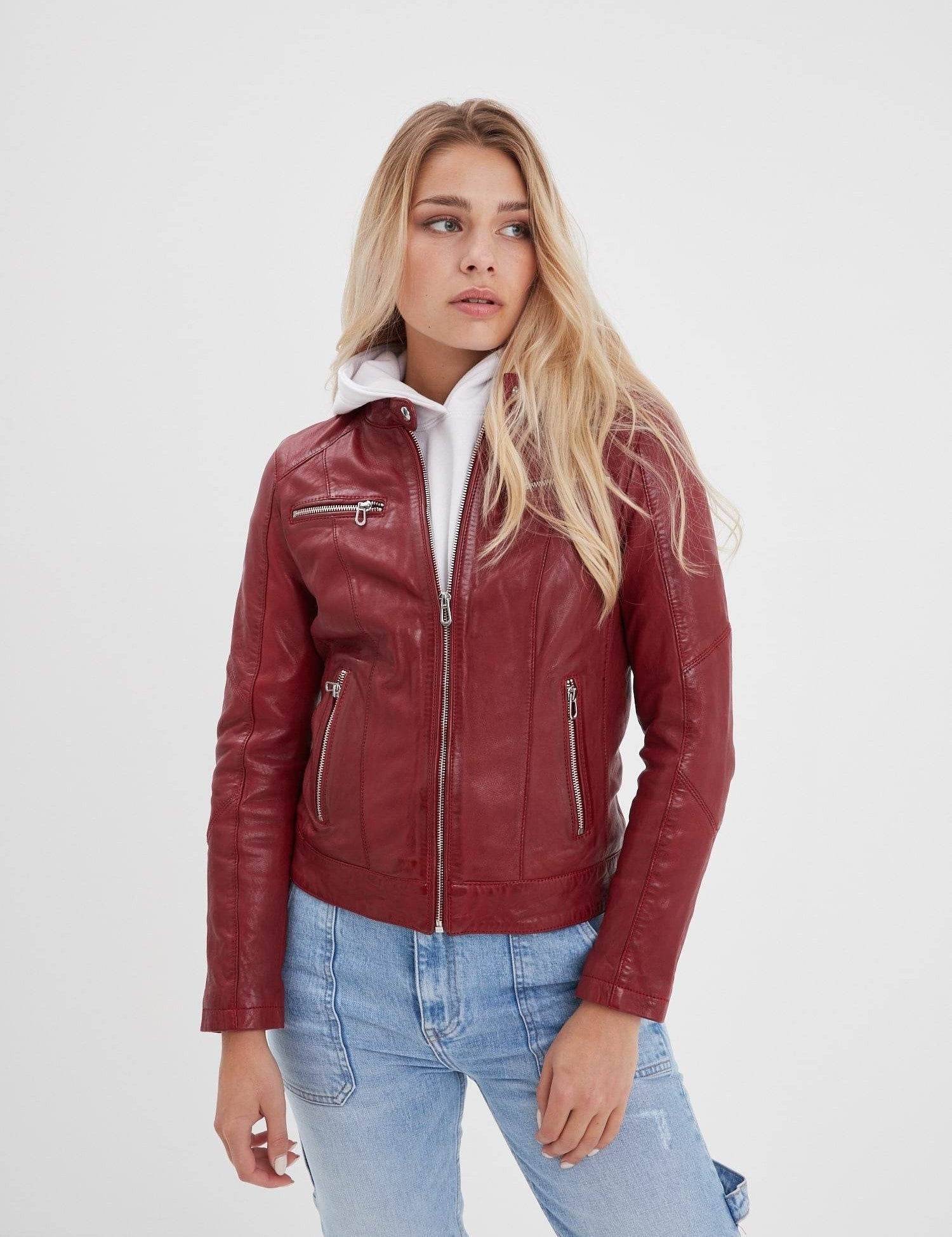 Jolya - Blouson cuir femme