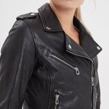 Paula - Blouson biker cuir femme