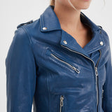 Paula - Blouson biker cuir femme