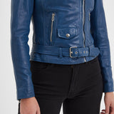 Paula - Blouson biker cuir femme