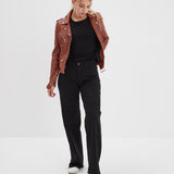 Paula - Blouson biker cuir femme