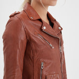 Paula - Blouson biker cuir femme