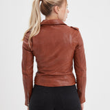 Paula - Blouson biker cuir femme