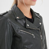 Paula - Blouson biker cuir femme