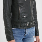 Paula - Blouson biker cuir femme