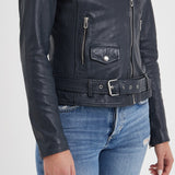 Paula - Blouson biker cuir femme