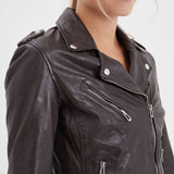 Paula - Blouson biker cuir femme