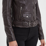 Paula - Blouson biker cuir femme