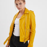 Paula - Blouson biker cuir femme