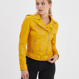 Paula - Blouson biker cuir femme