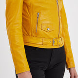 Paula - Blouson biker cuir femme