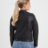 Silene - Blouson rétro cuir femme