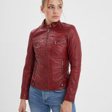 Silene - Blouson rétro cuir femme