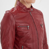 Silene - Blouson rétro cuir femme