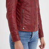 Silene - Blouson rétro cuir femme