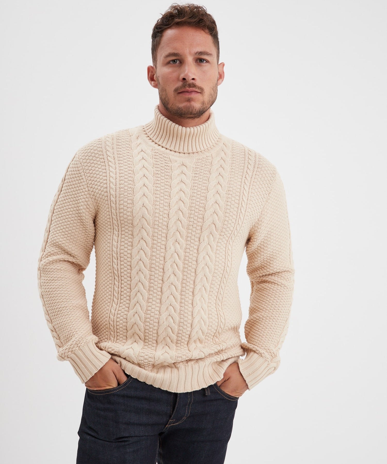 Lander - Pull col roulé homme