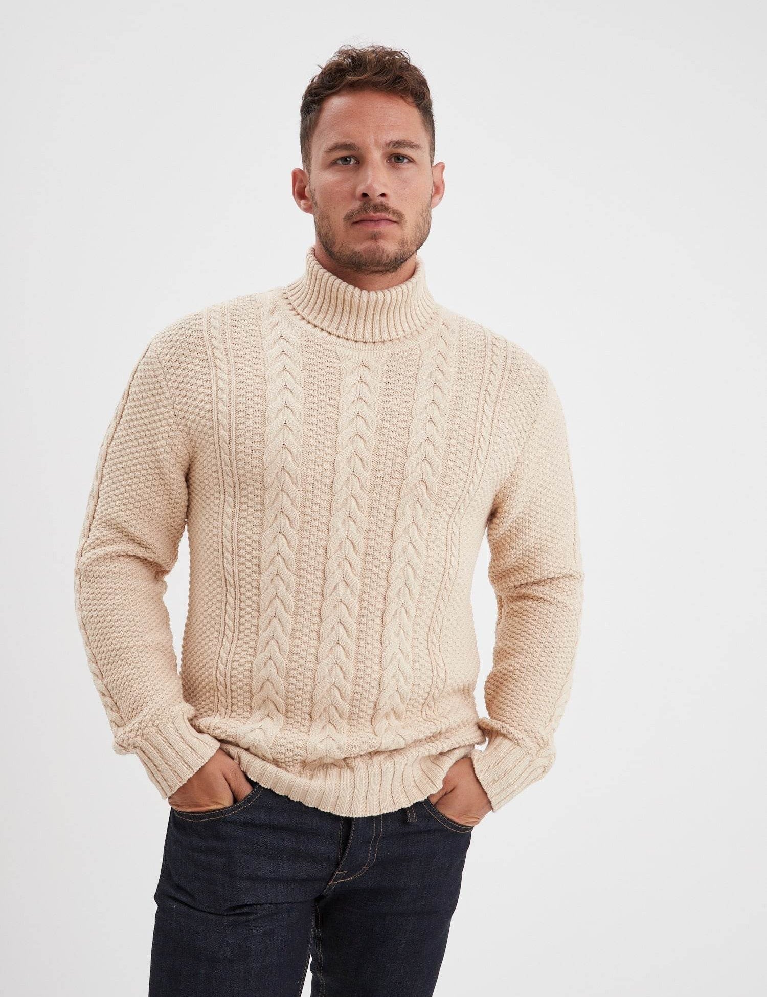 Lander - Pull col roulé homme