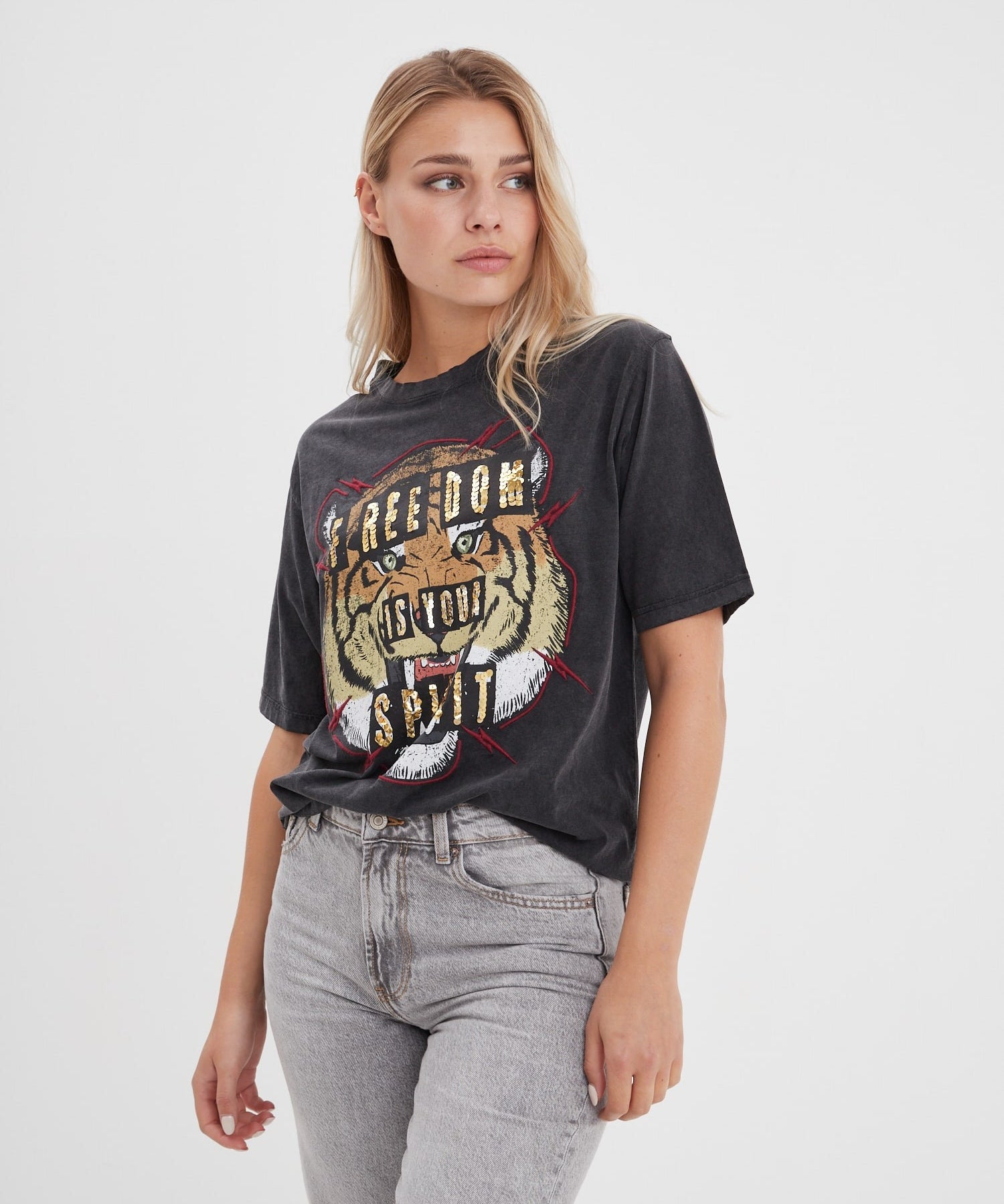 Eleanor - T-shirt tigre rock femme