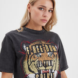 Eleanor - T-shirt tigre rock femme