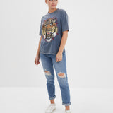 Eleanor - T-shirt tigre rock femme