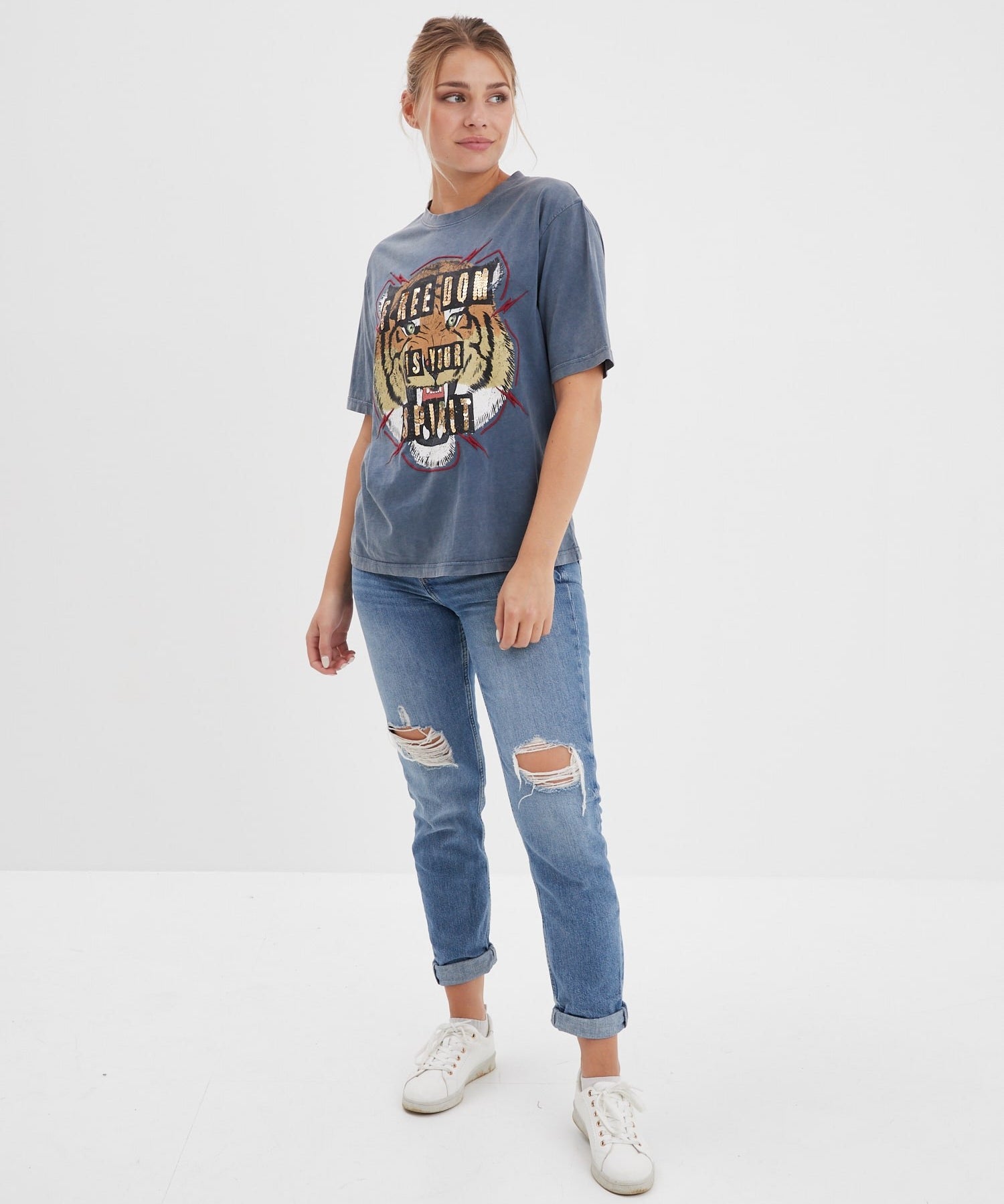 Eleanor - T-shirt tigre rock femme