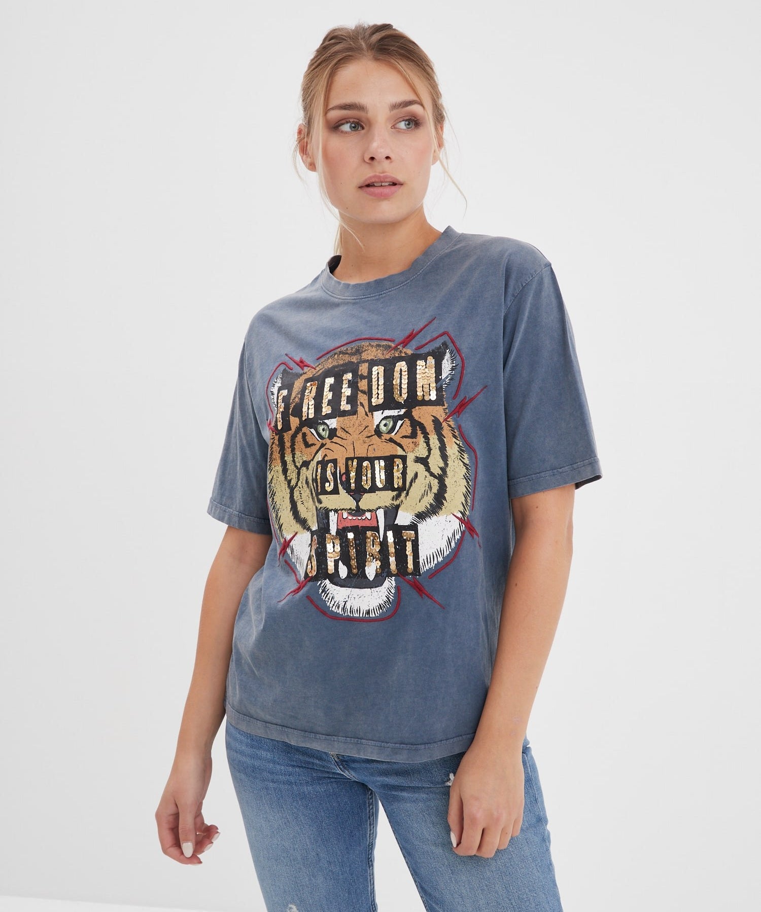 Eleanor - T-shirt tigre rock femme