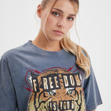 Eleanor - T-shirt tigre rock femme