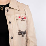 Asya - Veste cuir vintage femme