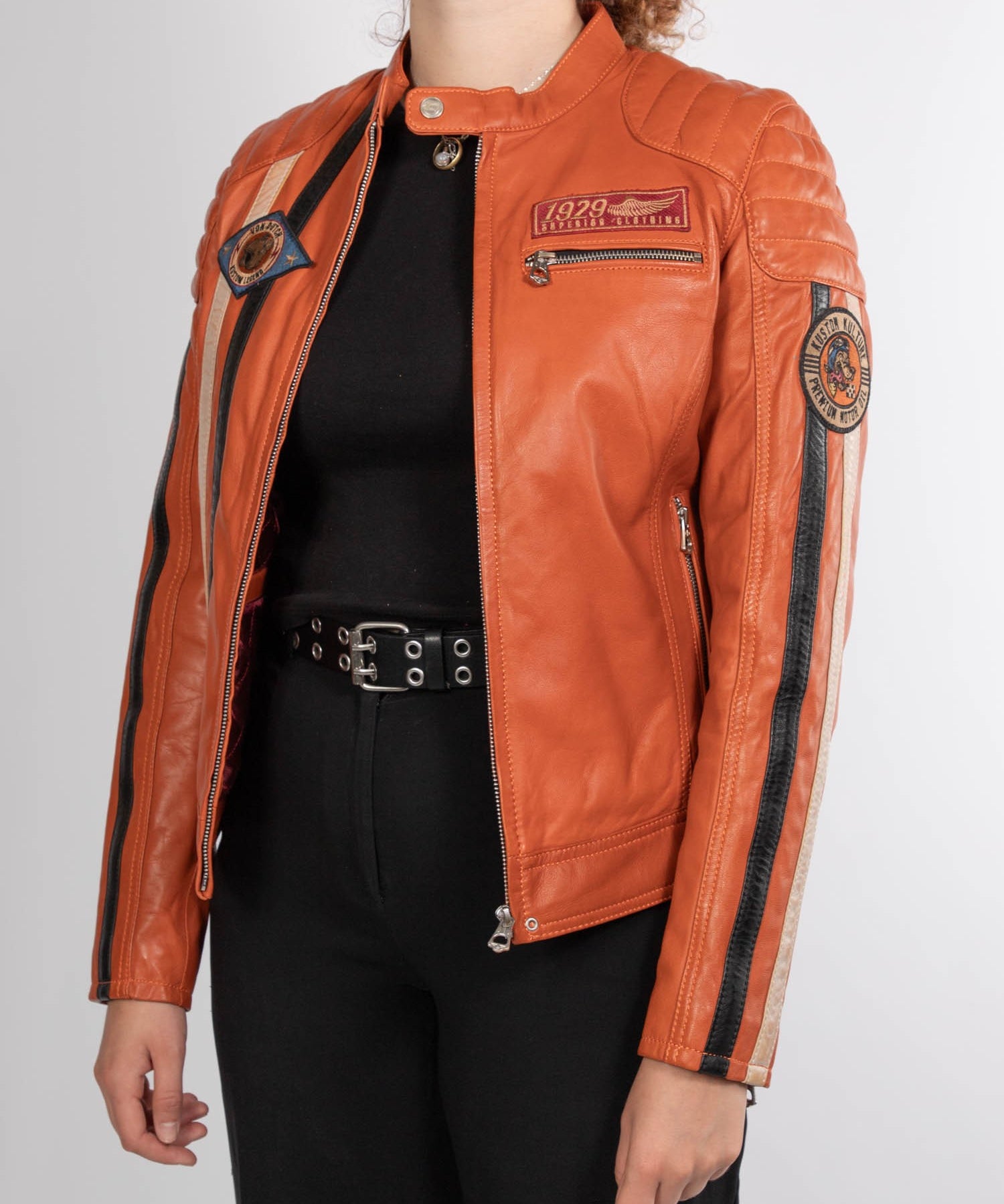 Kenya - Blouson motard vintage femme