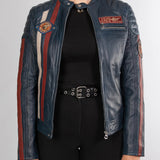 Kenya - Blouson motard vintage femme