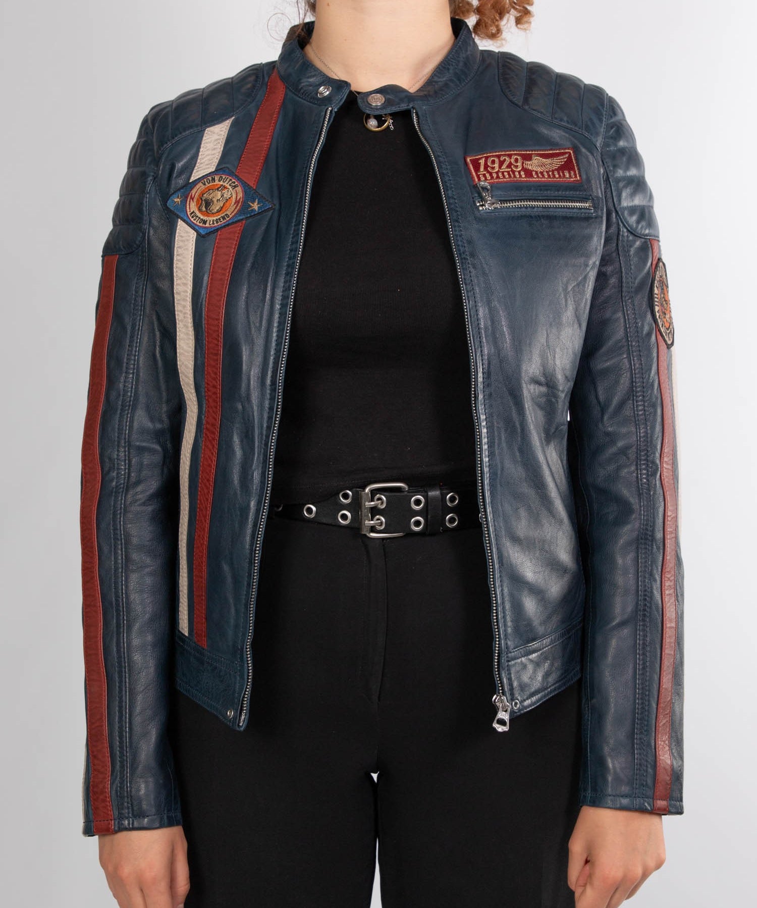 Kenya - Blouson motard vintage femme