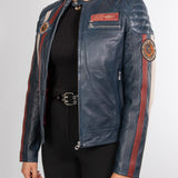 Kenya - Blouson motard vintage femme