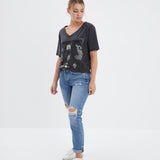 Lily - T-shirt bohème femme