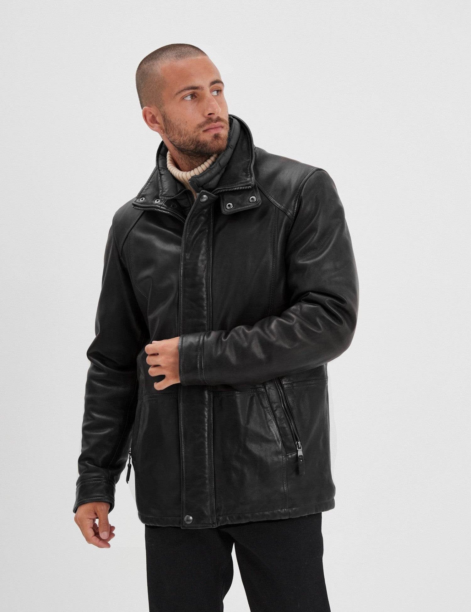 Cerro - Veste vintage cuir homme