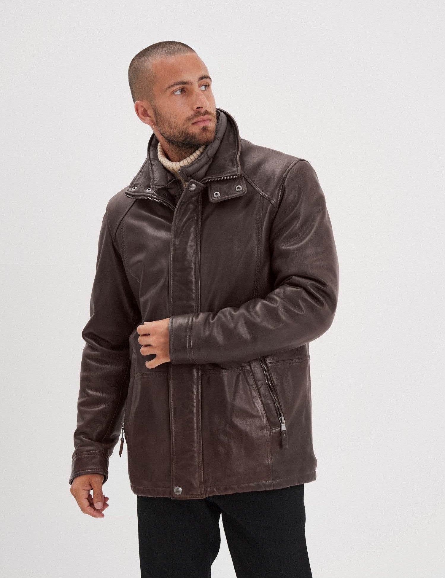 Cerro - Veste vintage cuir homme