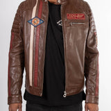 Kenny - Blouson motard cuir homme