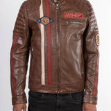 Kenny - Blouson motard cuir homme