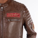 Kenny - Blouson motard cuir homme