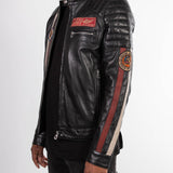 Kenny - Blouson motard cuir homme