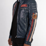 Kenny - Blouson motard cuir homme