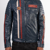 Kenny - Blouson motard cuir homme