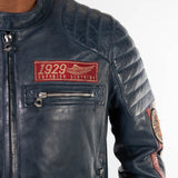 Kenny - Blouson motard cuir homme