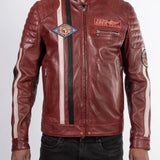 Kenny - Blouson motard cuir homme